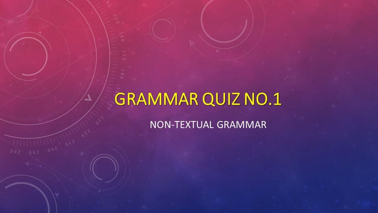 Grammar Quiz No-1