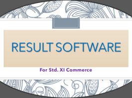 Std XI Result software for Commerce Faculty