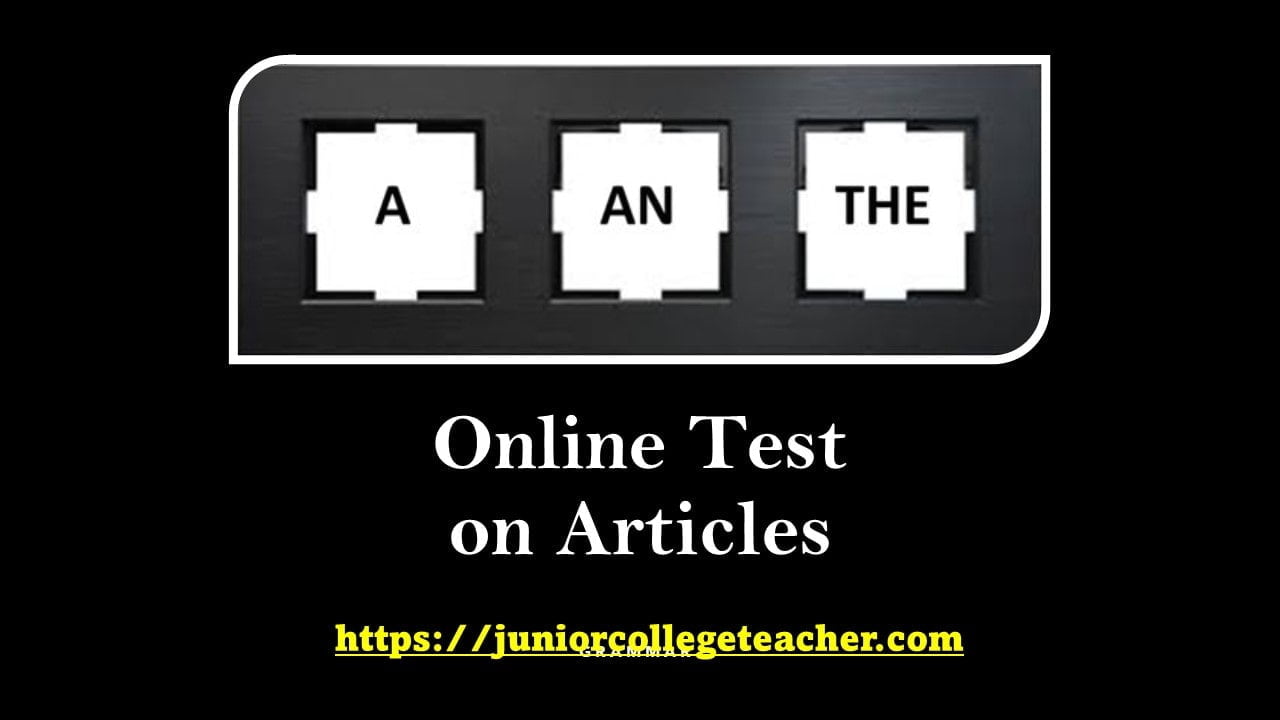 Online Test on Articles
