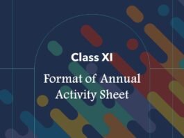 Format of Activity Sheet for Class XI