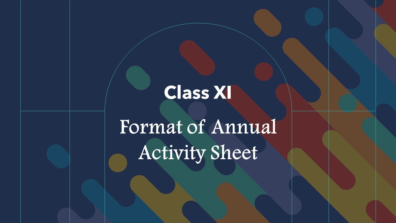 Format of Activity Sheet for Class XI