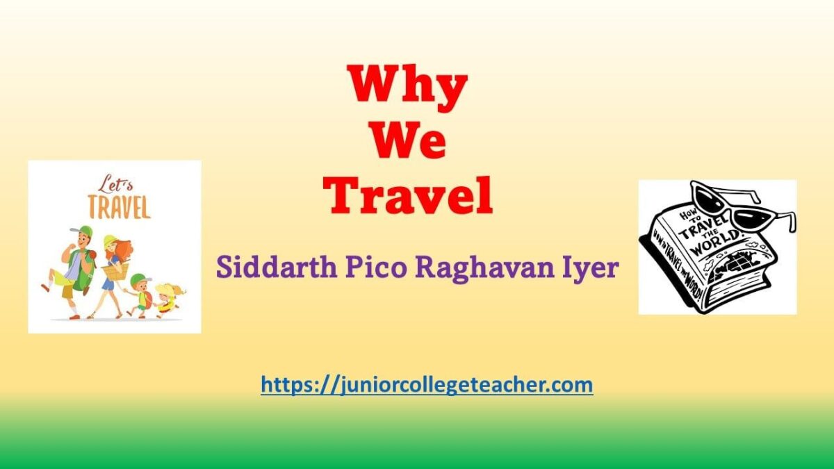 Why We Travel