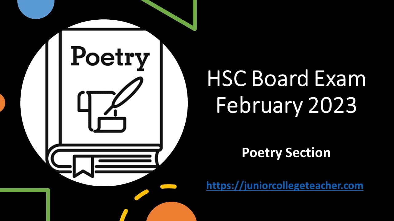 HSC Board Exam February 2023 Poetry Section