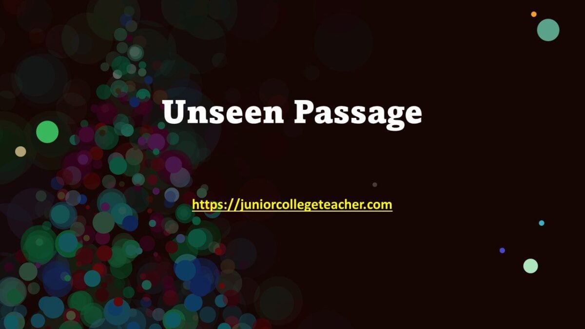 Unseen Passage