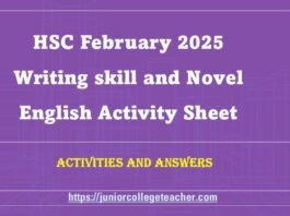 HSC February 2025 Writing skill and Novel